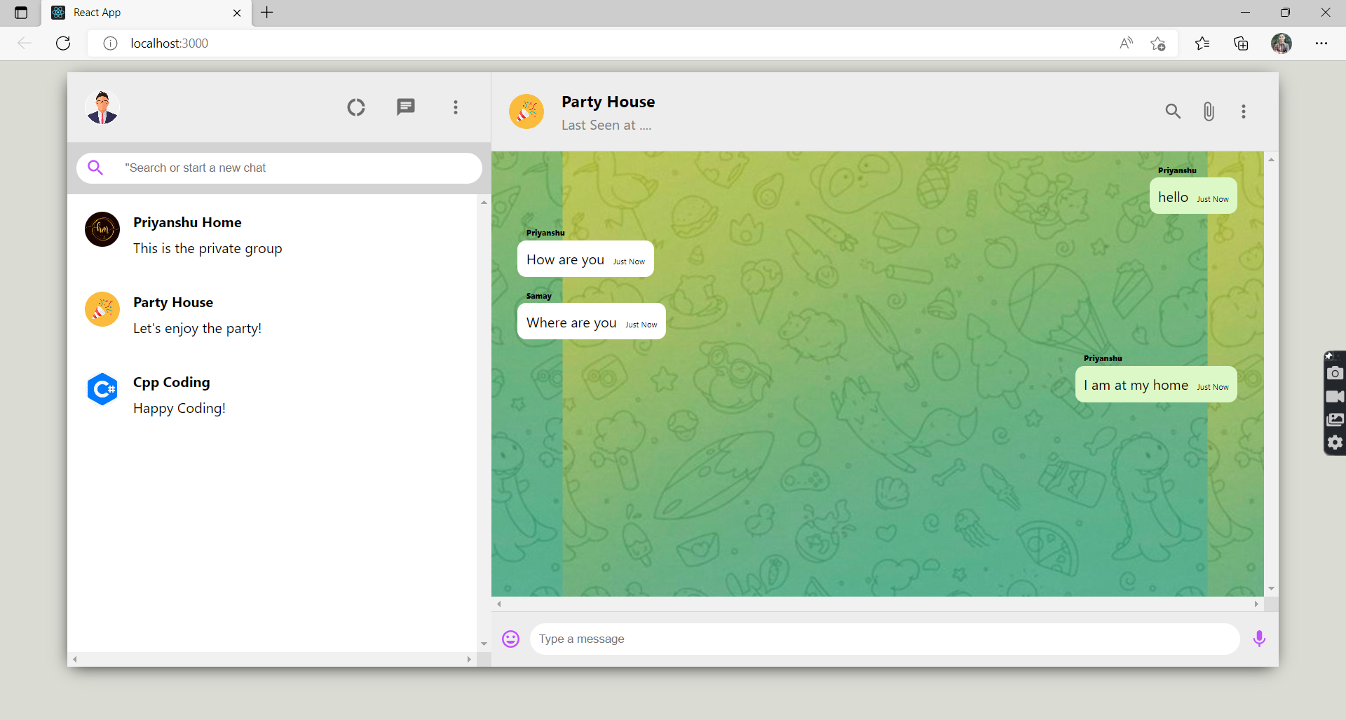 Appline - Text Message Web Application